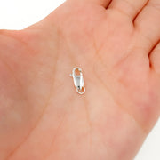 8MM White Sterling Silver Lobster Clasp